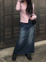 Walter denim long skirt