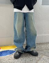 ブラッシュワイドデニムパンツ / Brush wide denim pants