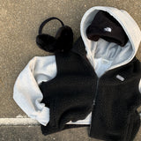 [BELLIDE MADE] Fleece wool vest.