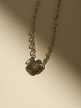 フローラルチェーンネックレス/floral chian necklace - slver