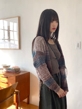 Sackle Vintage Fringe Mix Knit Cardigan