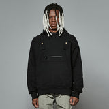 Double Pocket Vest Hood Black 0187 (4644362748022)