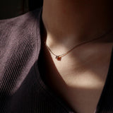 14K gold antique cognac diamond necklace (6680482742390)