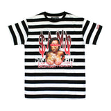 Porno4 Stripe T-Shirts - White/Black (6674932629622)