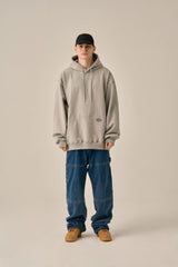 OVERSIZED MINI LOGO HOOD - GRAY