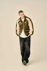 FLEECE PADDED JACKET - KHAKI