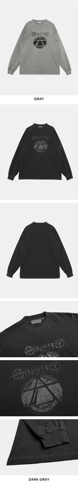 ミニストリーウォッシュロングスリーブTシャツ
