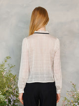 フリルシャーリングリボンブラウス / Frill Shirring Ribbon Blouse