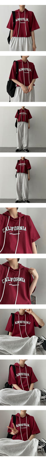 アーバンラグランフーディショートスリーブT / Urban raglan hoodie short sleeve tee