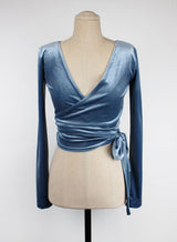 ベルベッドミニラップカーディガン/Velvet Mini Wrap Cardigan (3color)