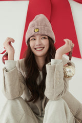 SM:]E PATCH BEANIE PINK MELANGE (6639323414646)