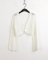 タッセルビーチウェアヴィンテージスカッシュニットカーディガン / Tassel Beachwear Vintage Scasi Knit Cardigan