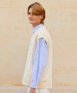 マークオーバーサイズニットベスト/RCH mark oversize knit vest ivory