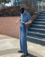 LE コールマンデニム半袖シャツ / LE Coleman Denim Short-Sleeved Shirt (Set - Up / 1 color)