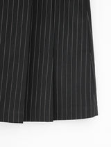 ストライプミディベルトスカート/striped midi belted skirt