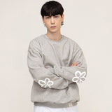 エルボー スプレー フラワー スマイル スウェットシャツ / Elbow Spray Flower Smile Sweatshirt