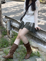 エスニックビンテージニーズニットスリーブレス / Ethnic Vintage Beads Knit Sleeveless