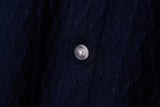 ツイステッドカラーカーディガンシャツ/Twisted collar cardigan shirt S111 Cosmos Navy