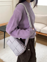 Pulson Square Grid Padding Shoulder Cross Bag