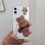 ジャイアントバニーダンダンジェリーハードアイフォンケース/Giant Bunny Dung dung Jelly Hard phone case BROWN