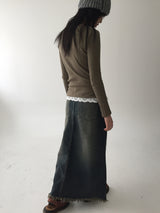 Denim maxi surgical long sk