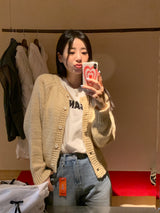[MADE] ペティモヘアバックルカーディガン