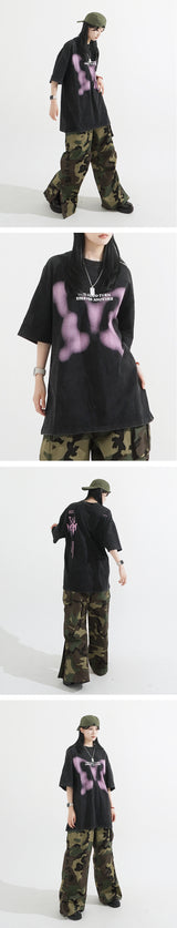 Butterfly Washing Overfit T-Shirt