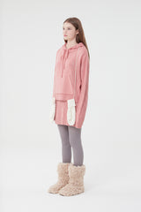 スモールチェリーショットニットフーディー／SMALL CHERRY SHORT KNIT HOODIE [PINK]