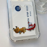 Rudolf - White Christmas Some cat Card Storage Phone Case