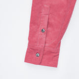 コーデュロイシャツフーディー / corduroy shirt hoodie [pink]