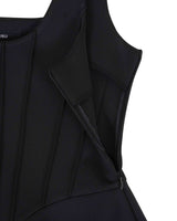 ピンタックジャージードレス/DOZI - Pintuck Jersey Dress _ Black