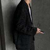 Pleddy Fringe Check Blazer (2color)