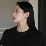 シルバーシンスネークチェーンネックレス/silver thin snake chain necklace (silver / no spare chain)