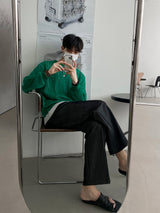 ロングワイドデニムパンツ