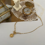 エリザべサンコイントグルバーチェーンシンプルネックレス / al Elizabethan coin toggle bar chain simple necklace