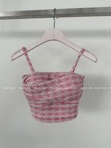 X Tweed bustier cardigan set