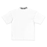 TZ MONOGRAM RIB OVERSIZED TEE - WHITE