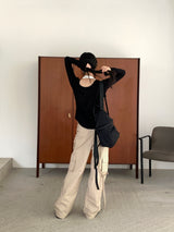 Gento mini pocket string nylon cargo pants