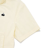 モノチェリーウーブンハーフプルオーバー／MONO CHERRY WOVEN HALF PULLOVER [IVORY]