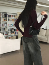 Meto semi bootcut wide denim pants