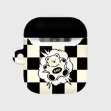 CHECK BOARD BABA-BLACK/IVORY(AIR PODS-HARD) (6613163507830)