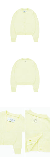 [24SS] シンボルリベットウィメンズカーディガン LIGHT YELLOW