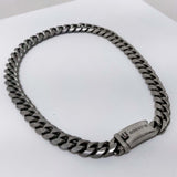 [BLESSEDBULLET]STEEL LINE CRUVE CHAIN NECKLACE_ANTIQUE SILVER/ANTIQUE GOLD (4625072816246)
