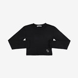 [NONCODE] New Dell Embroidery Crop T-shirt
