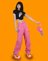 black rose crop T