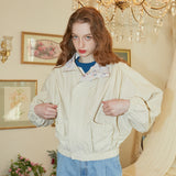 Shirring Short Windbreaker (Ivory) (6681241124982)