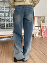 チャコールウォッシュデニムパンツ/no.3008 Charcoal Washed Denim Pants