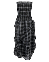 スモッキングドレープドレス/DOZI - Smocking Draped Dress _ Black