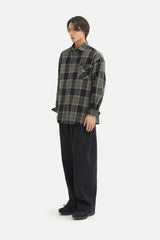 タータンプレイドチェックシャツ/Tartan Plaid Check Shirt S109 Navy