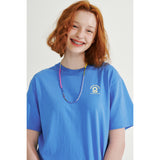 フラワープリントルーズフィットTシャツ / FLOWER PRINT LOOSE FIT T-SHIRT _ BLUE